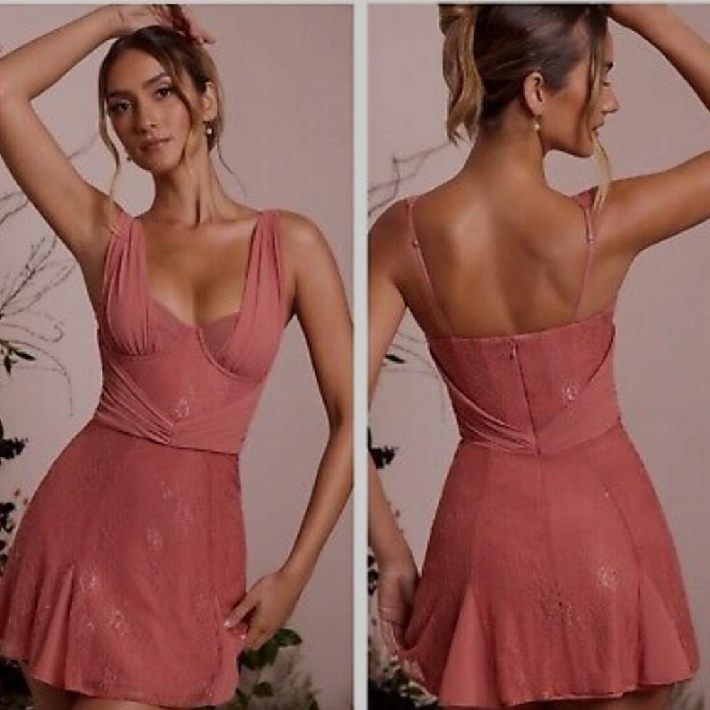 NWOT Oh Polly Blush Pink Mini Dress